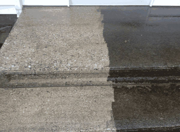 Concrete steps with mold