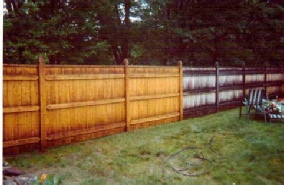 befor and after picture of wood deck pressure washed